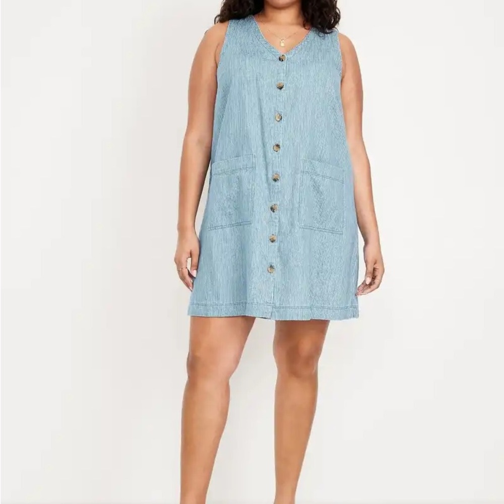 Old Navy Light Blue Button-Down Coverup